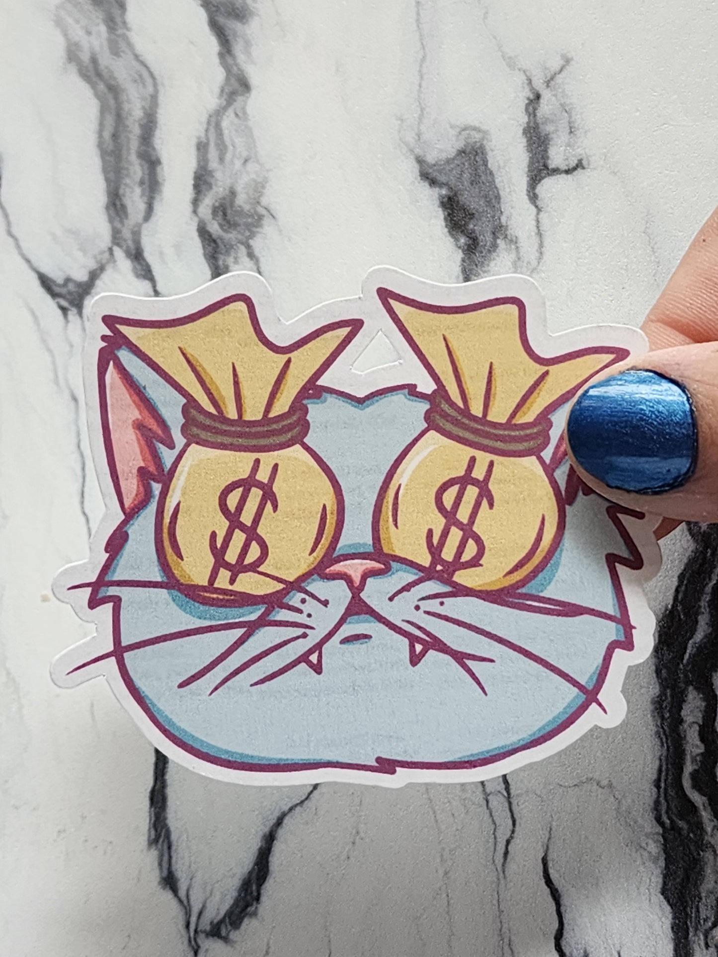 Cash Money Cat Sticker