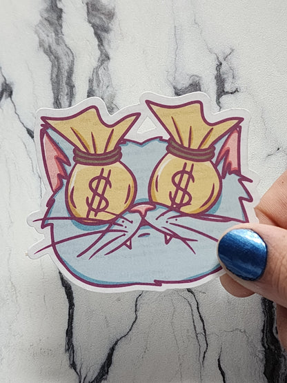 Cash Money Cat Sticker