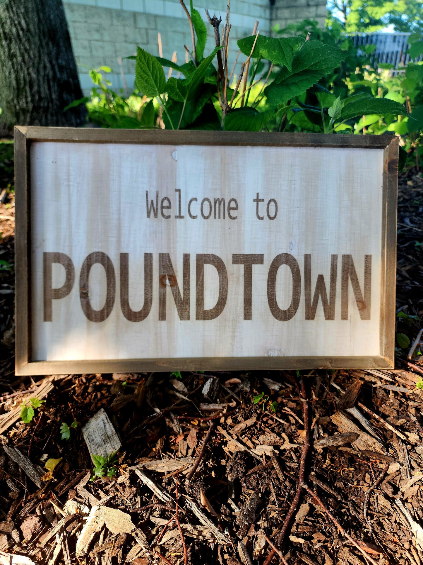 Welcome to Pound Town Wall Hanger