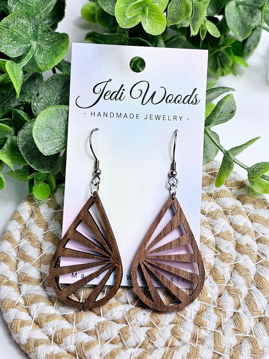 Wooden Sunburst Dangles