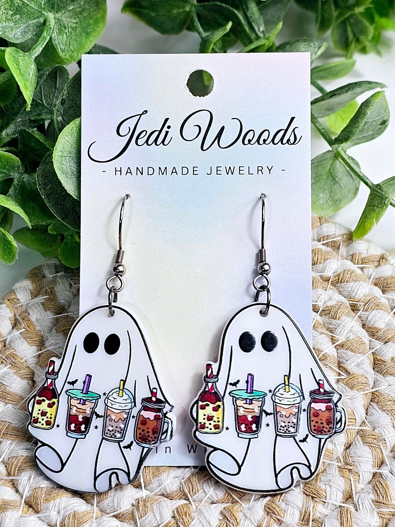 Boba Ghost Dangles