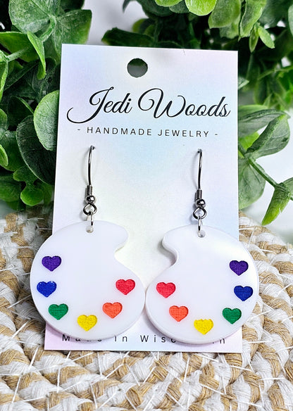 Rainbow Paint Palette Dangles