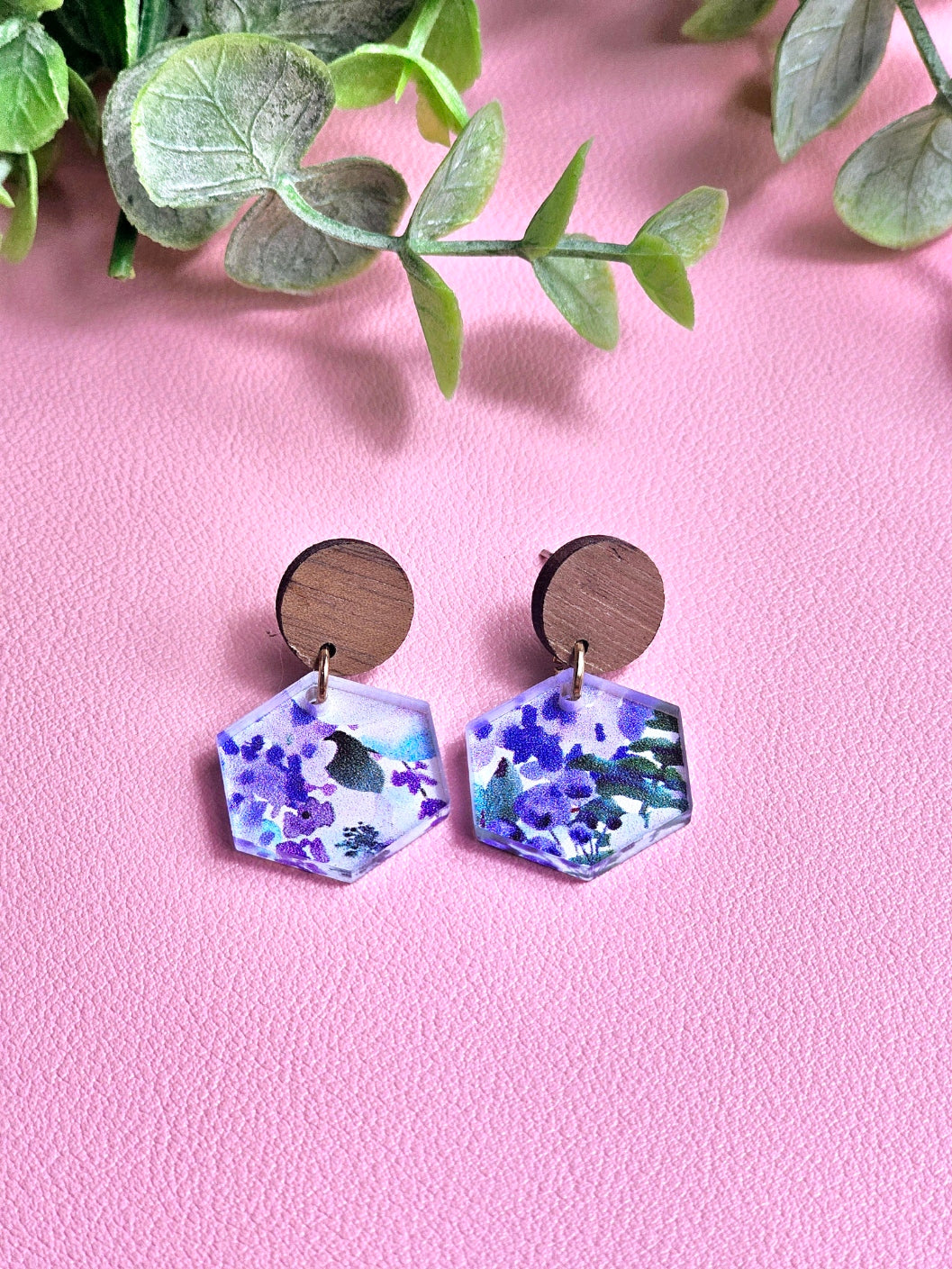 Blue Floral Combo Earrings