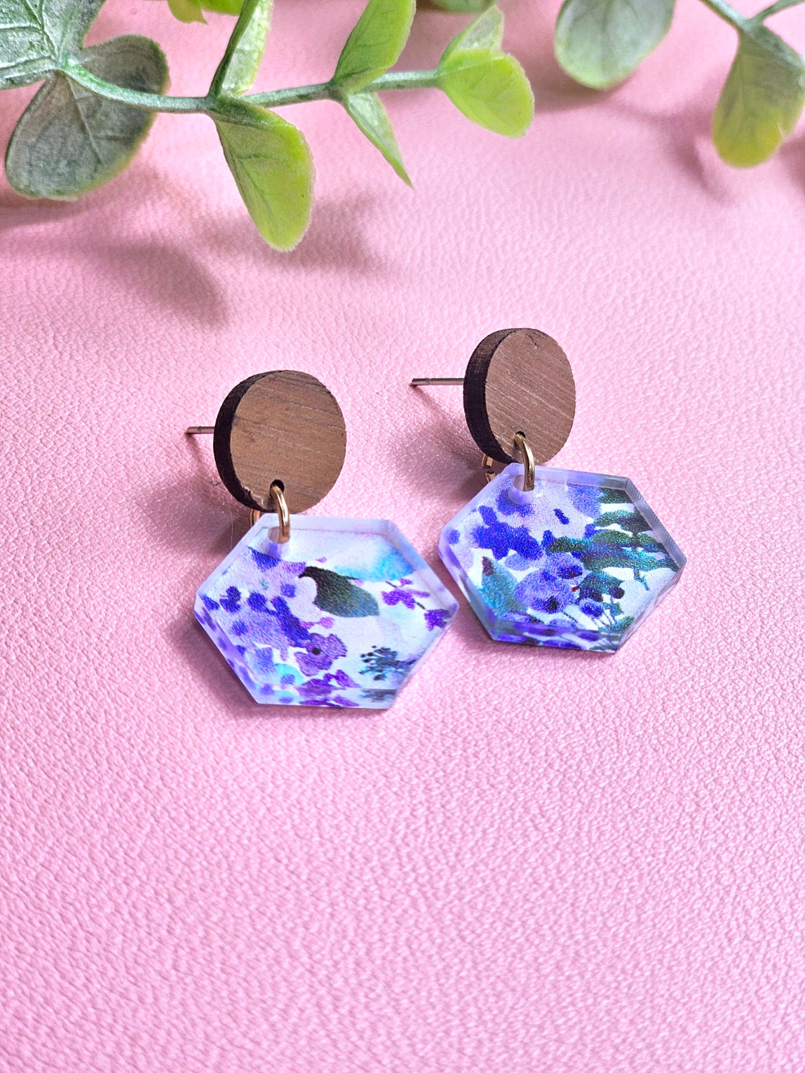 Blue Floral Combo Earrings