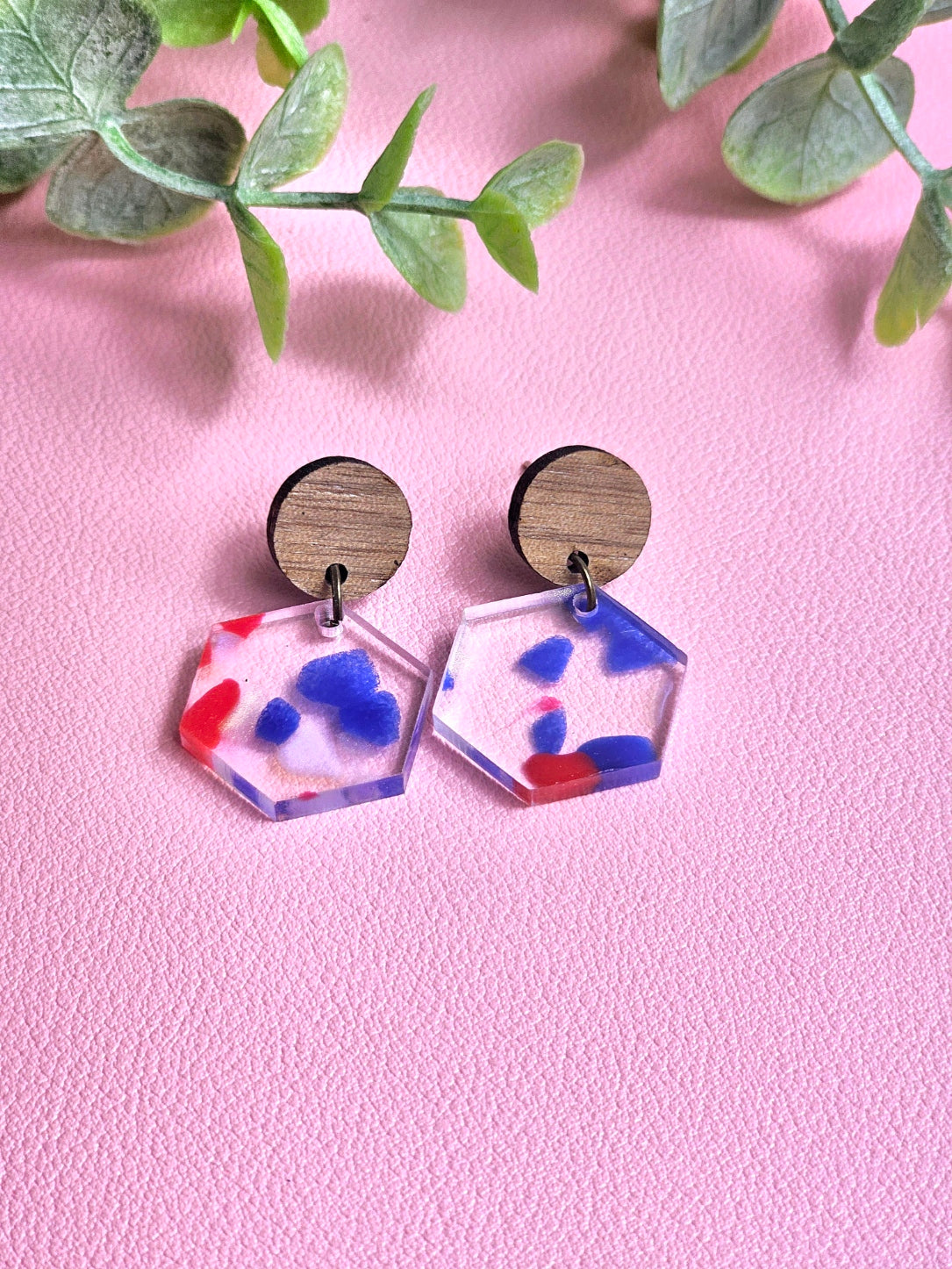 Red, White and Blue Combo Earrings