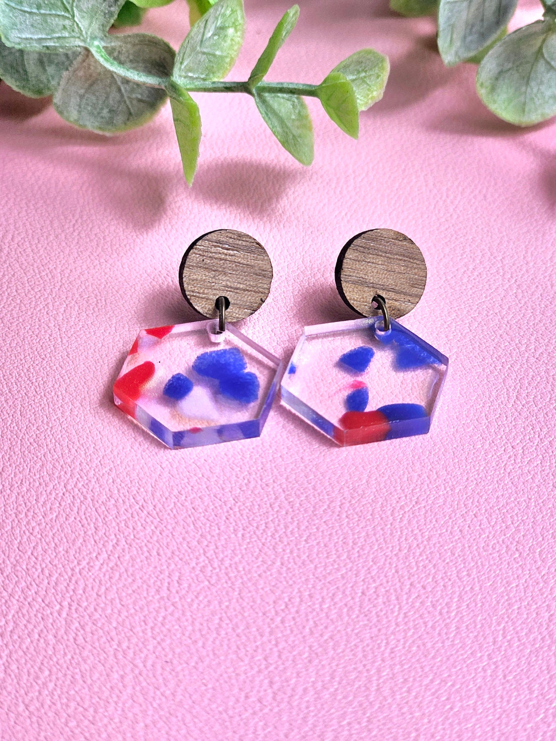 Red, White and Blue Combo Earrings