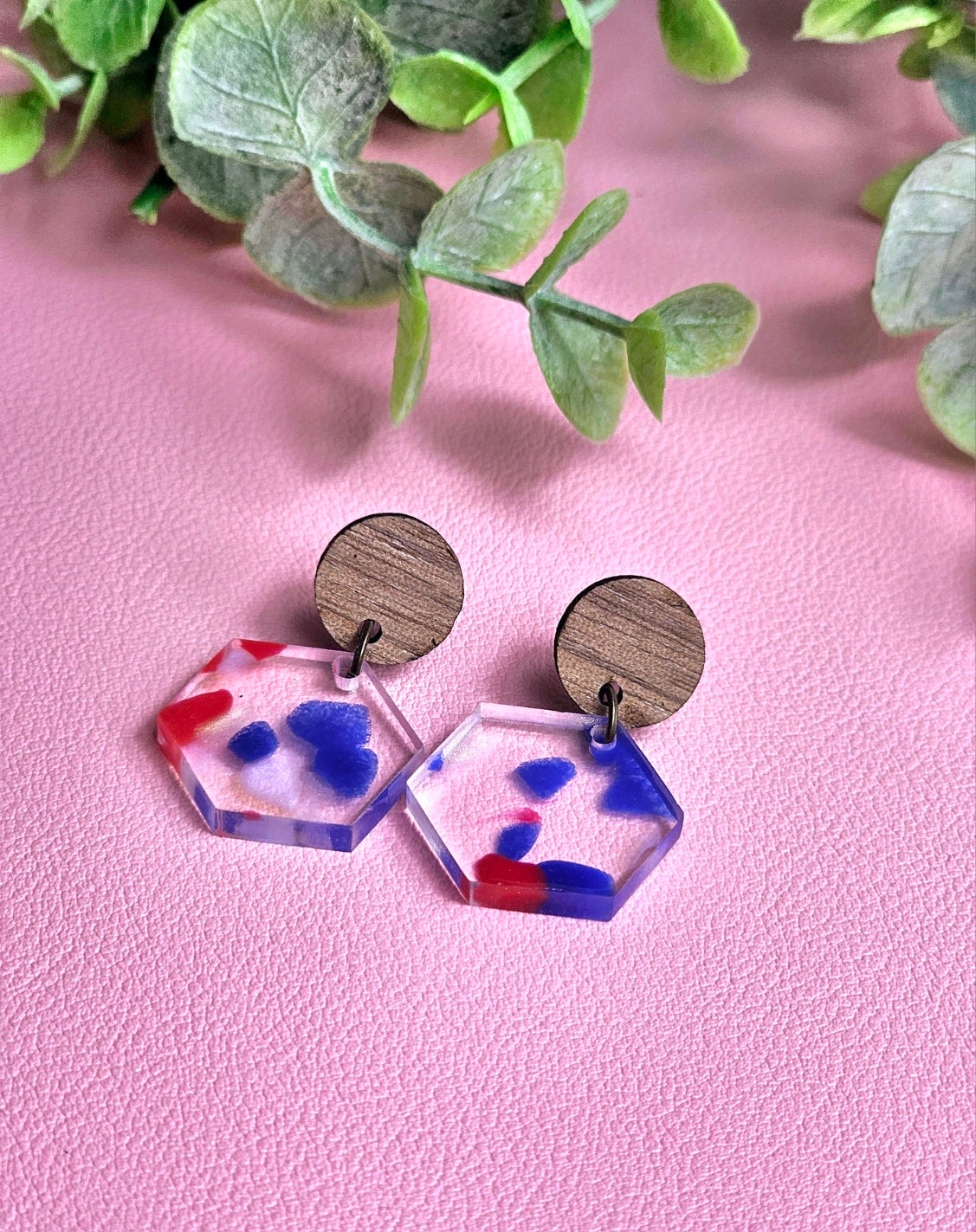 Red, White and Blue Combo Earrings