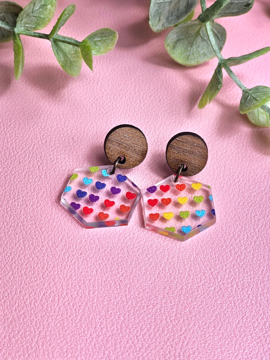 Rainbow Heart Combo Earrings