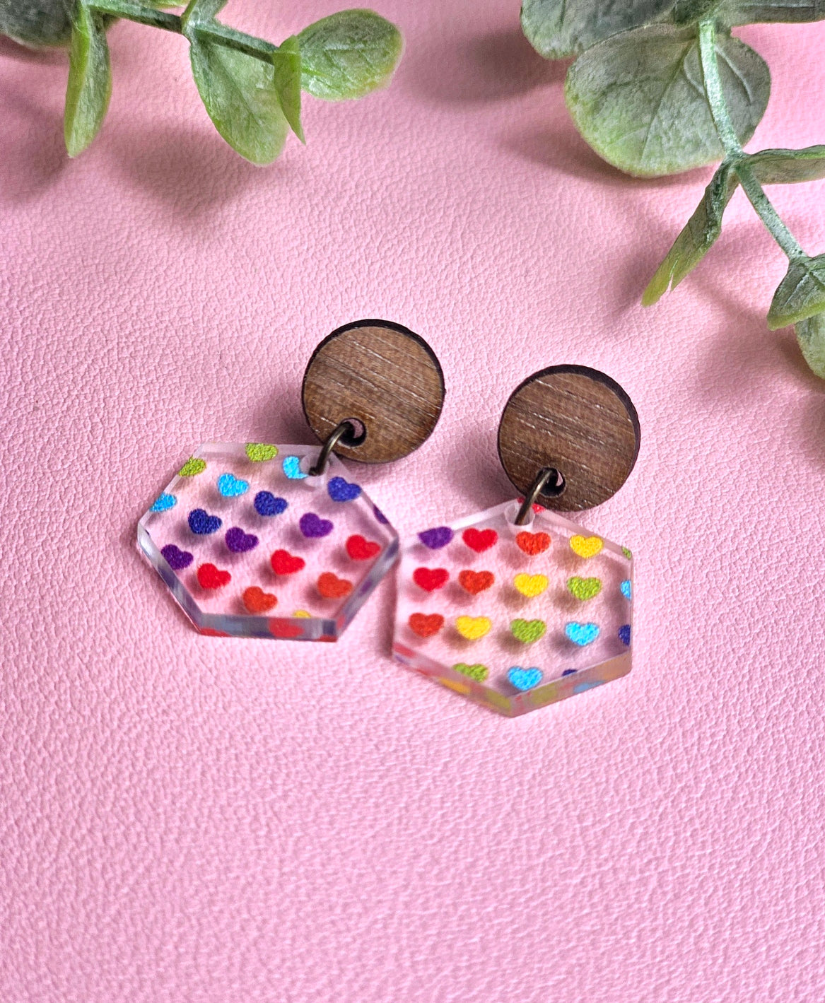 Rainbow Heart Combo Earrings