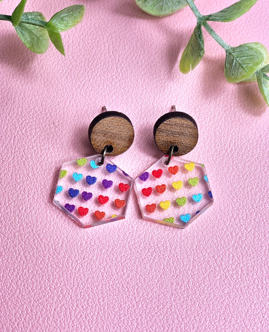 Rainbow Heart Combo Earrings