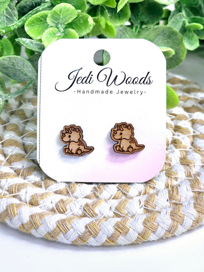 Wooden Triceratops Studs