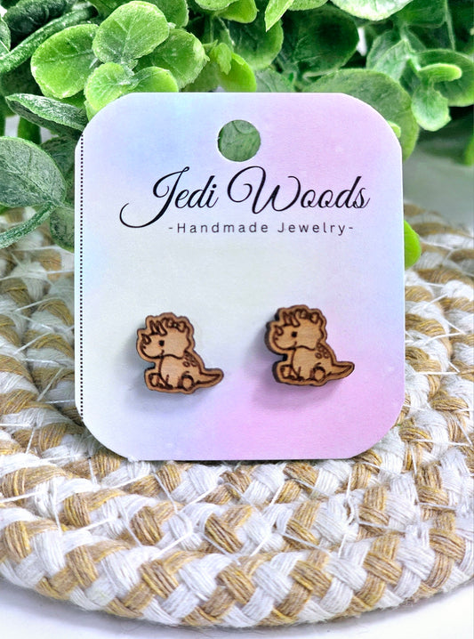 Wooden Triceratops Studs