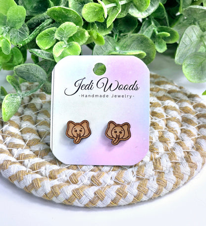 Wooden Elephant Studs