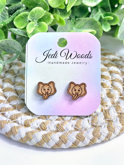 Wooden Elephant Studs