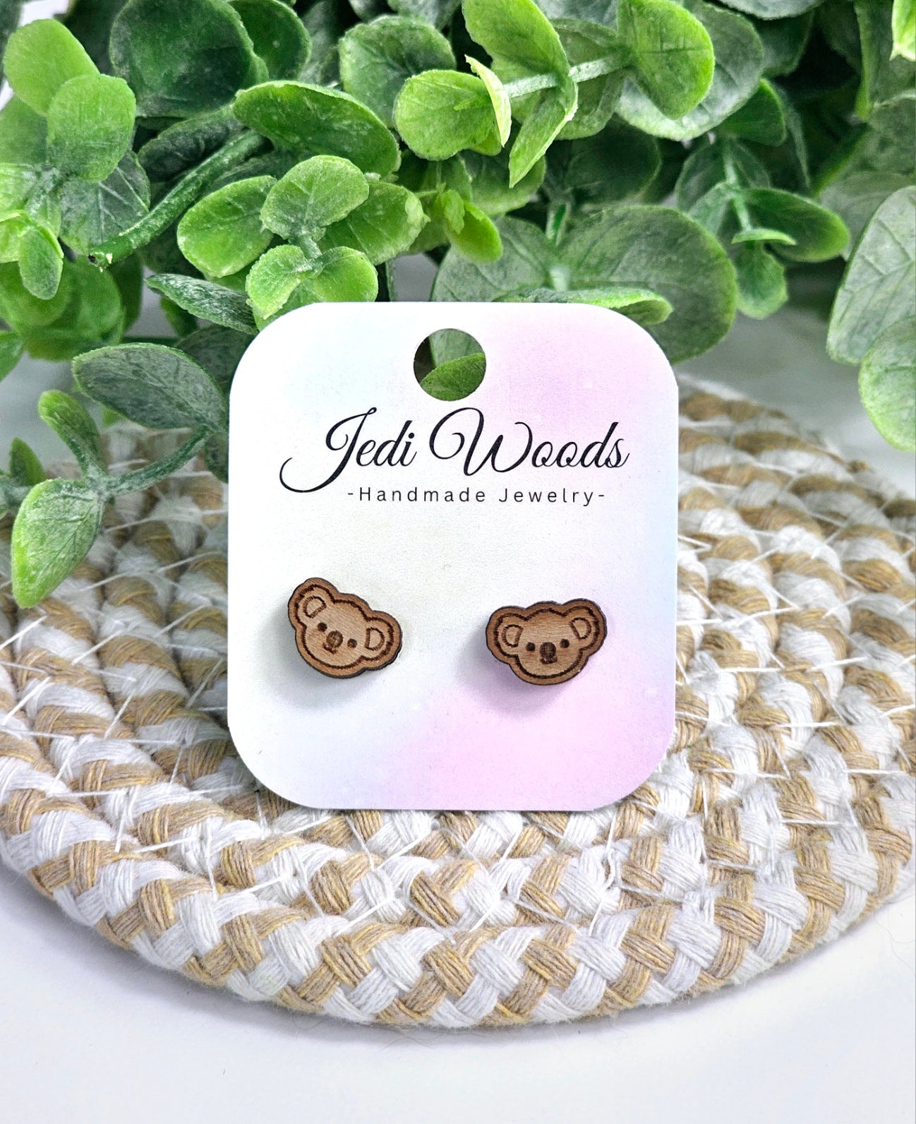 Wooden Koala Studs