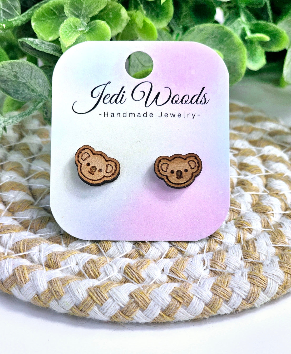 Wooden Koala Studs