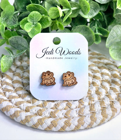 Wooden Frog Studs