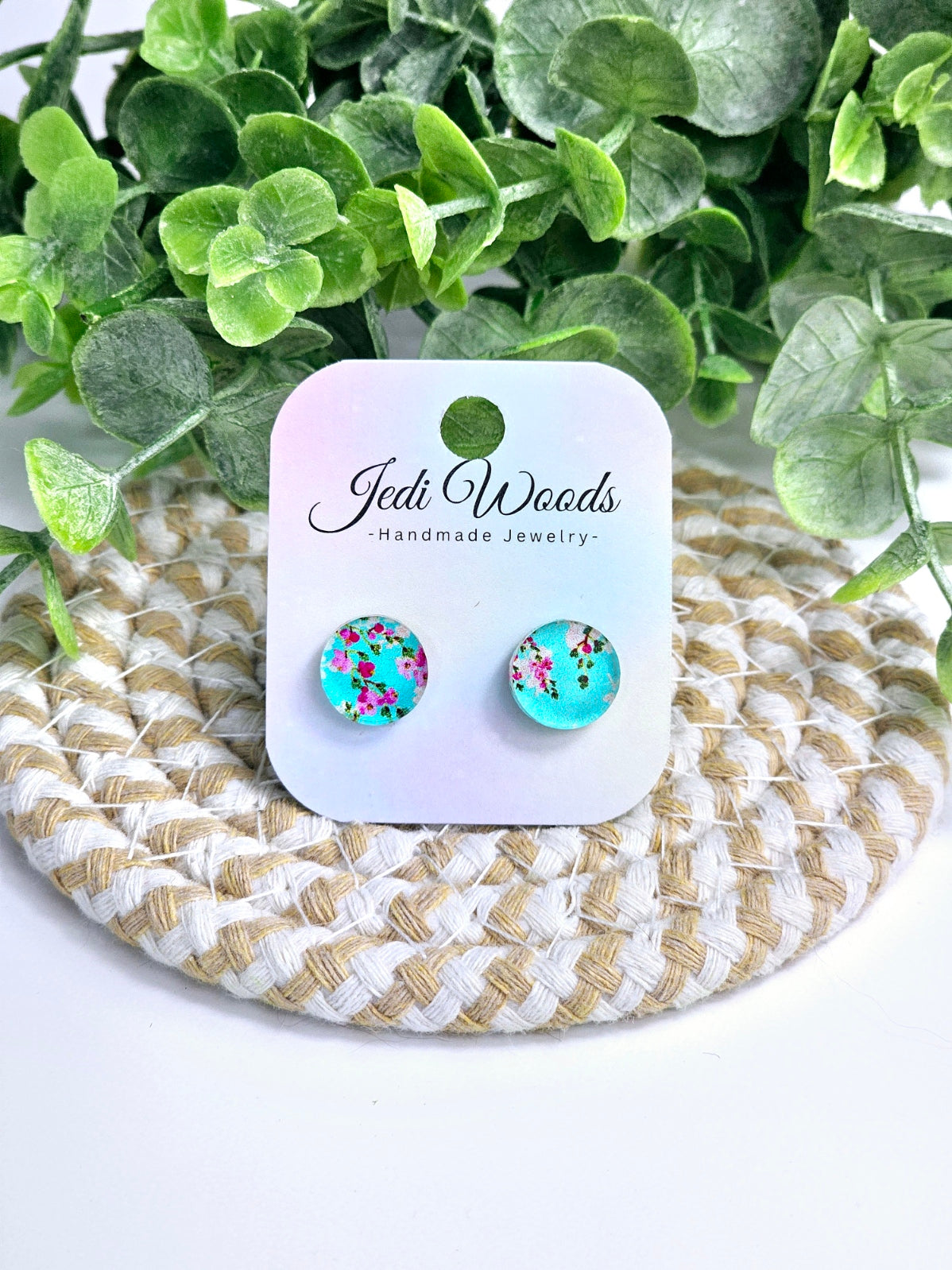 Round Cherry Blossom Studs