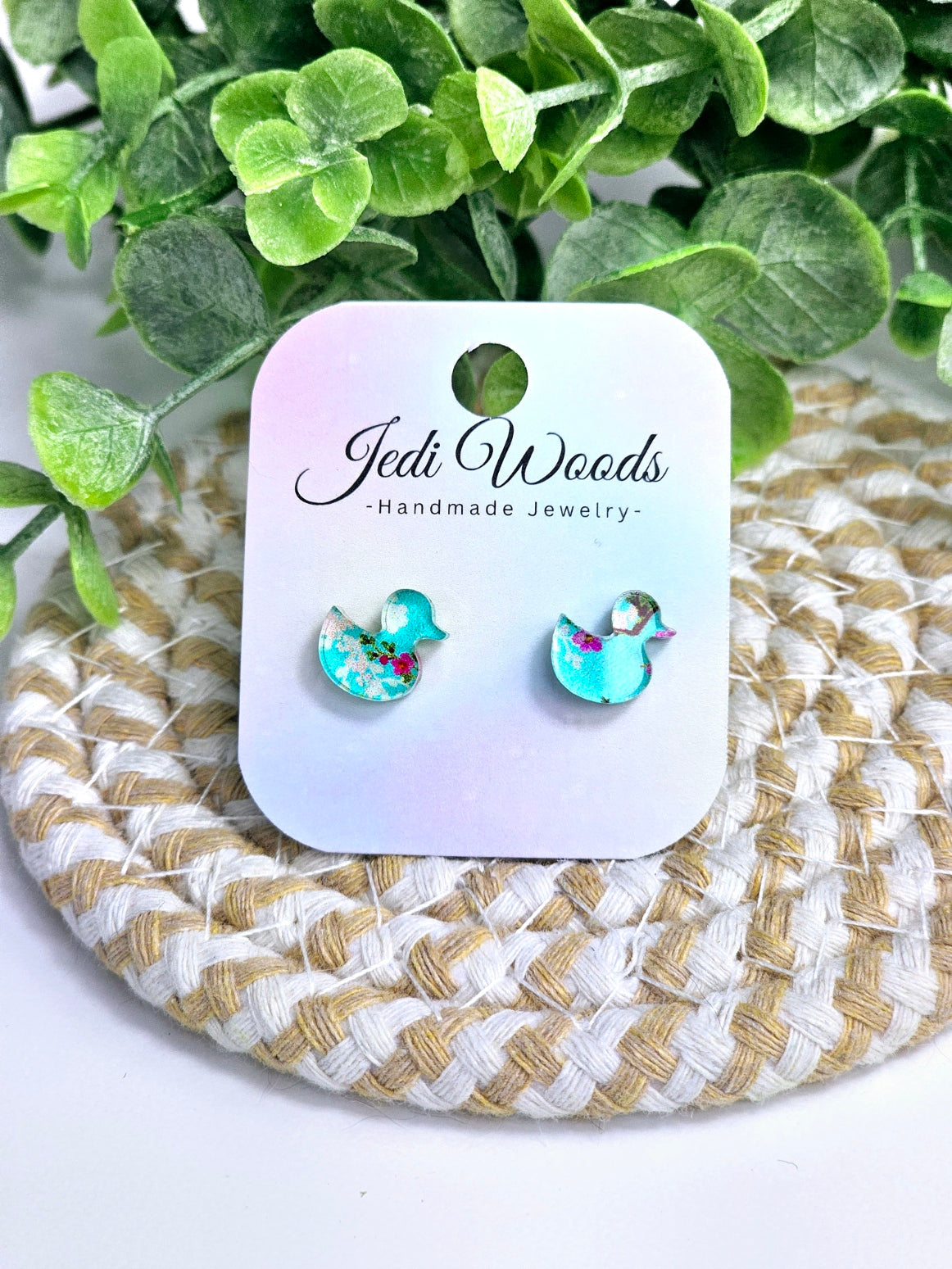 Cherry Blossom Duck Studs