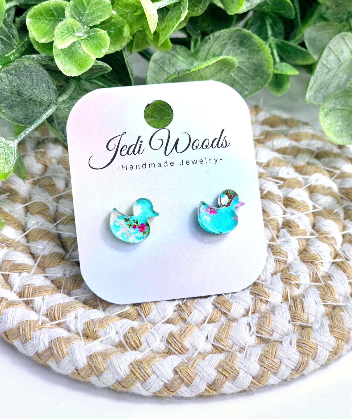 Cherry Blossom Duck Studs