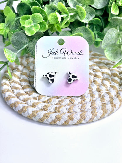 Acrylic Cow Head Studs