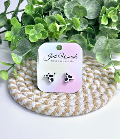 Acrylic Cow Head Studs