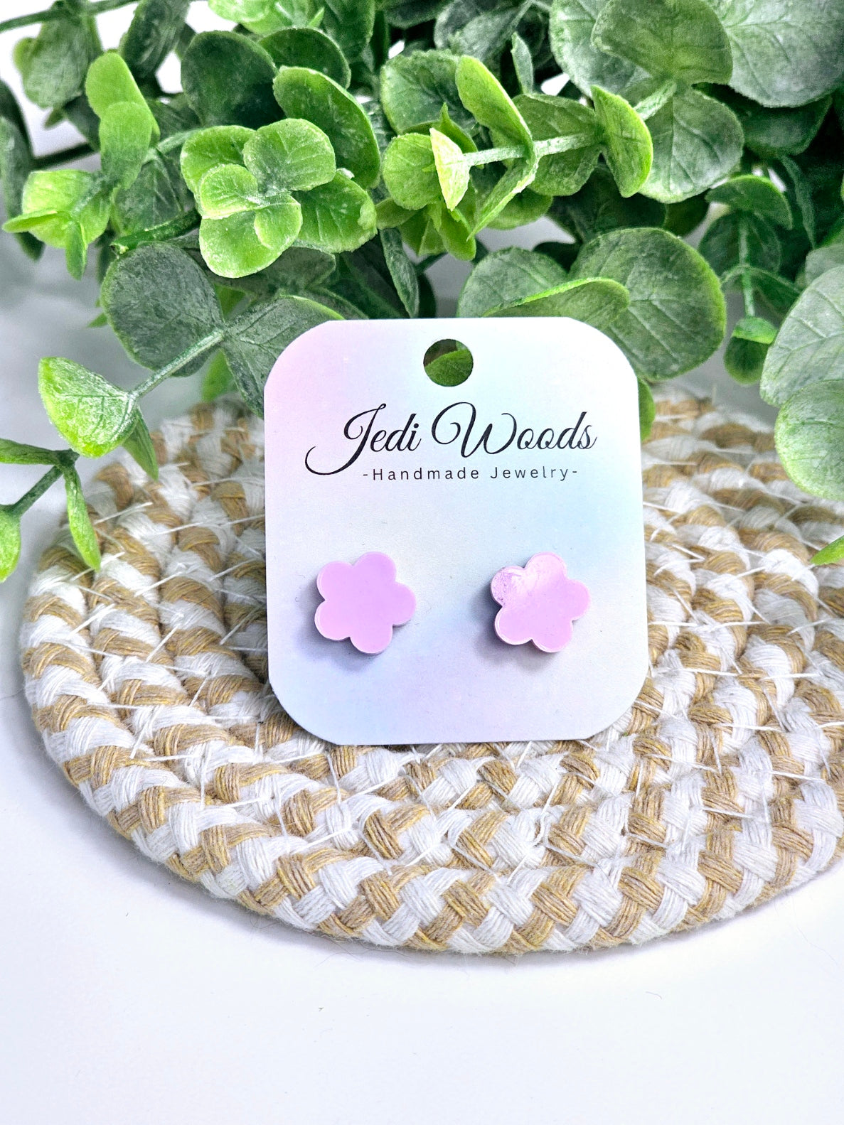 Pastel Purple Flower Studs