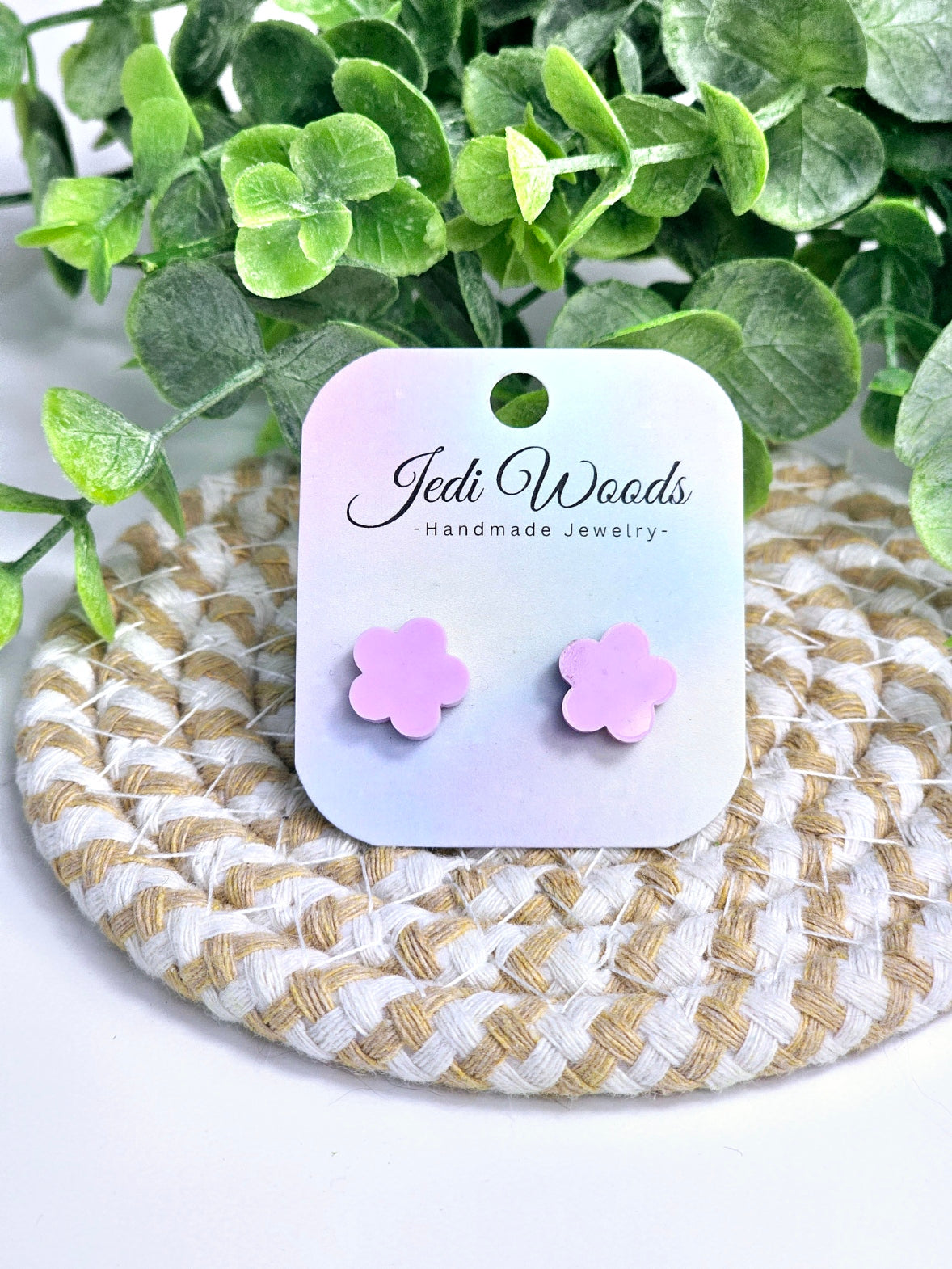 Pastel Purple Flower Studs