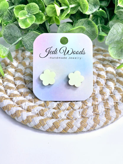 Pastel Yellow Flower Studs