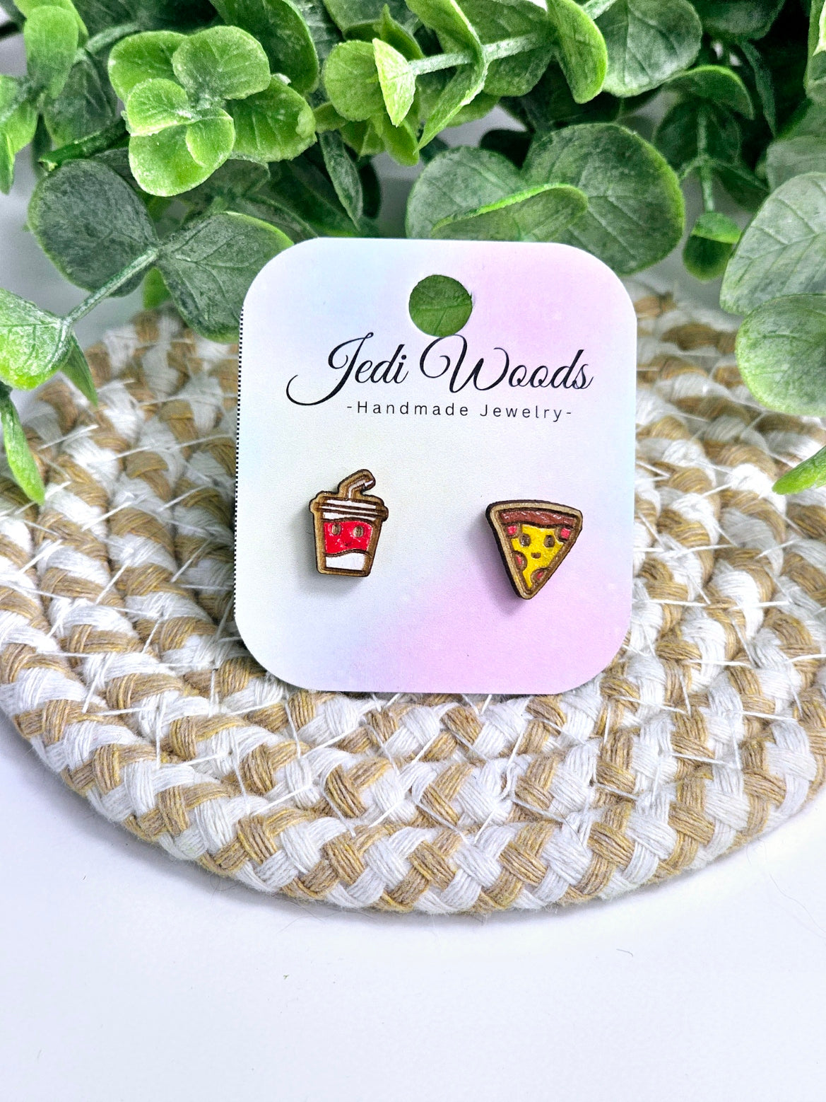 Kawaii Soda and Pizza Studs