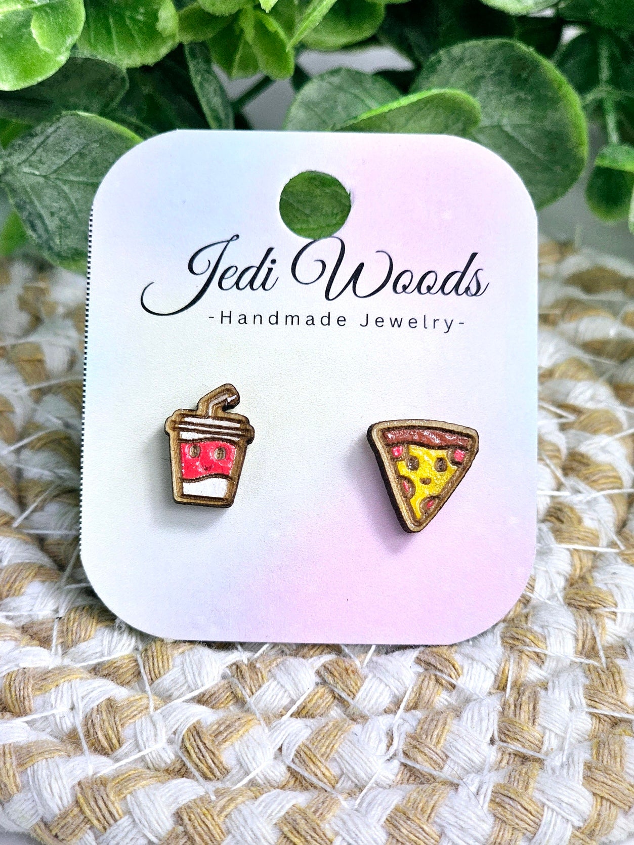 Kawaii Soda and Pizza Studs