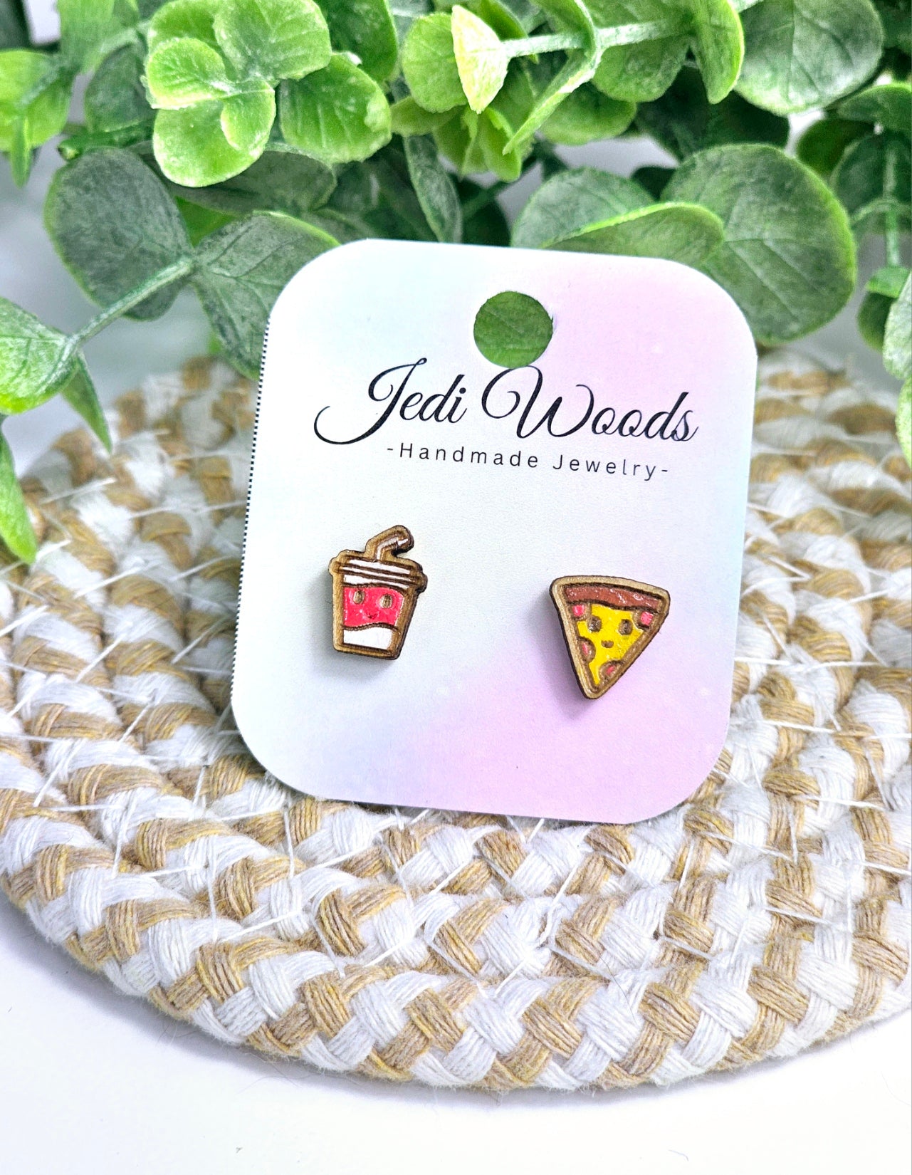 Kawaii Soda and Pizza Studs