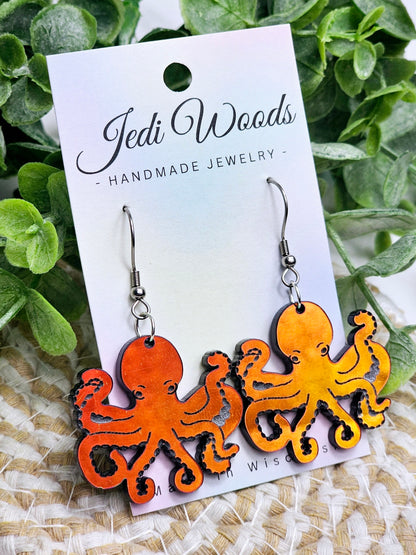 Color Changing Octopus Earrings