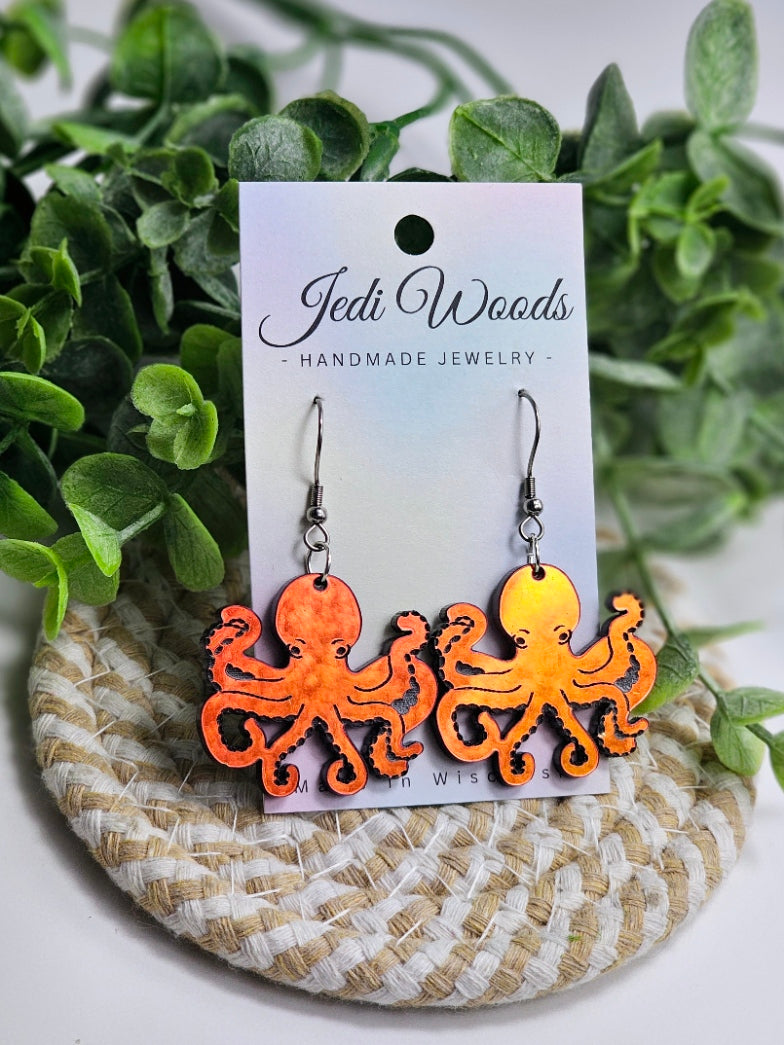 Color Changing Octopus Earrings