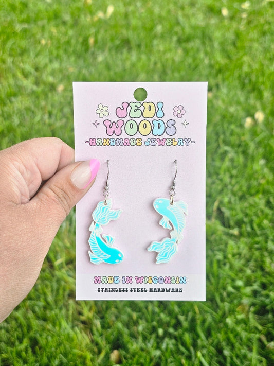 Color Changing Koi Fish Earrings