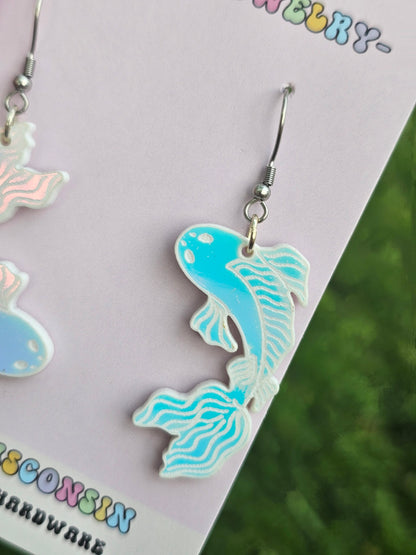 Color Changing Koi Fish Earrings