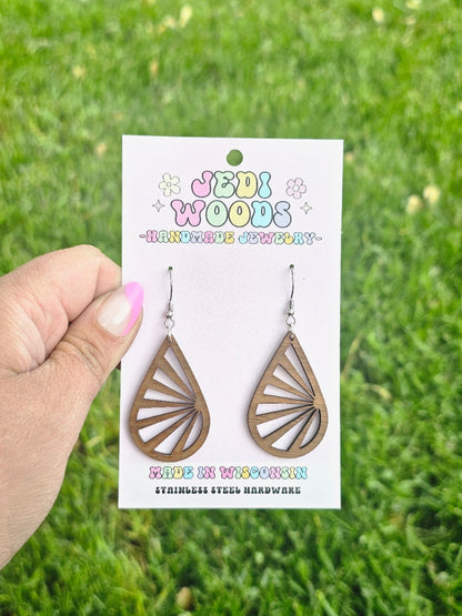 Wooden Sunburst Dangles