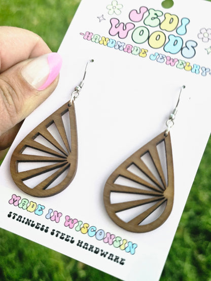 Wooden Sunburst Dangles