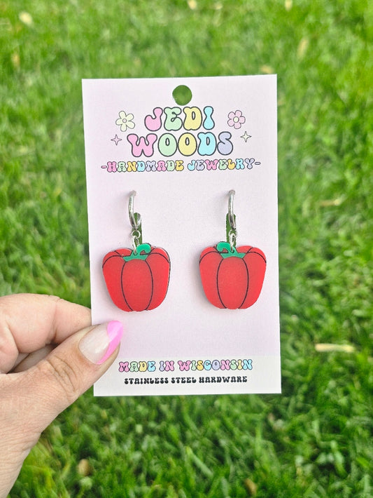 Red Bell Pepper Earrings