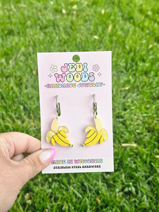 Peeling Banana Earrings