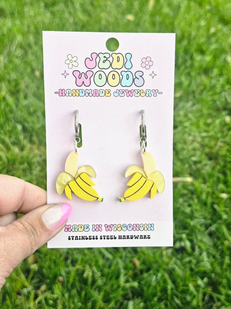Peeling Banana Earrings