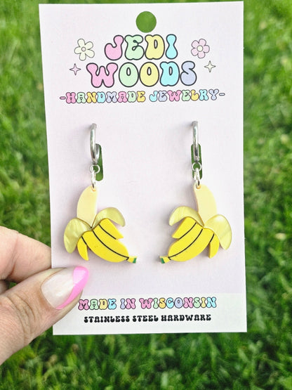 Peeling Banana Earrings