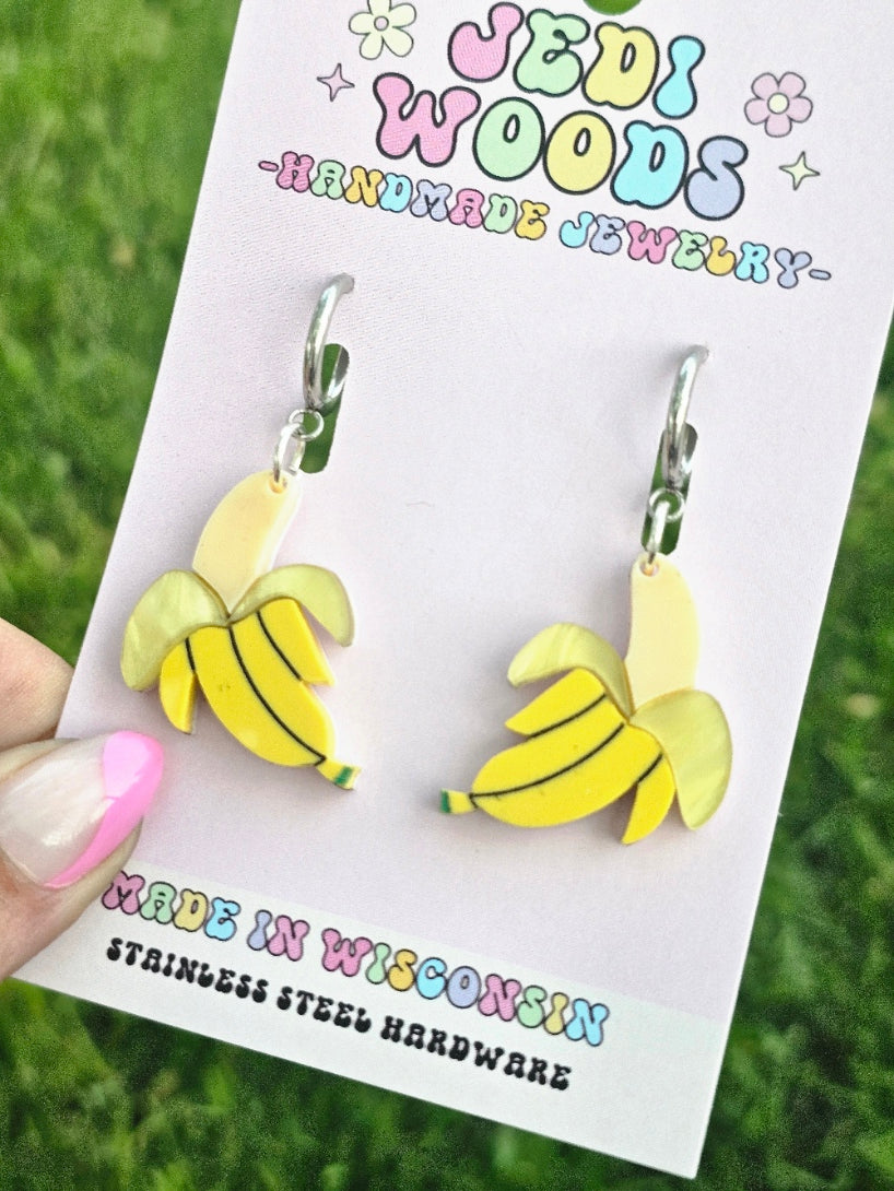 Peeling Banana Earrings