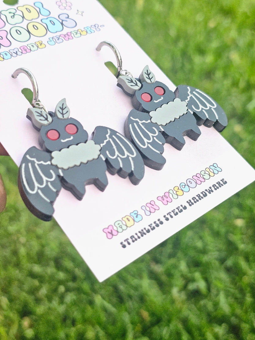 Mothman Earrings