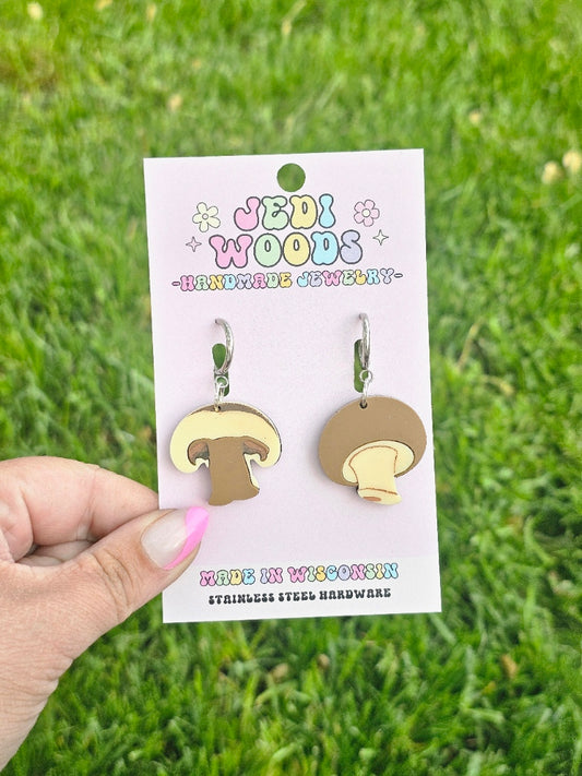 Dissected Mushroom Earrings