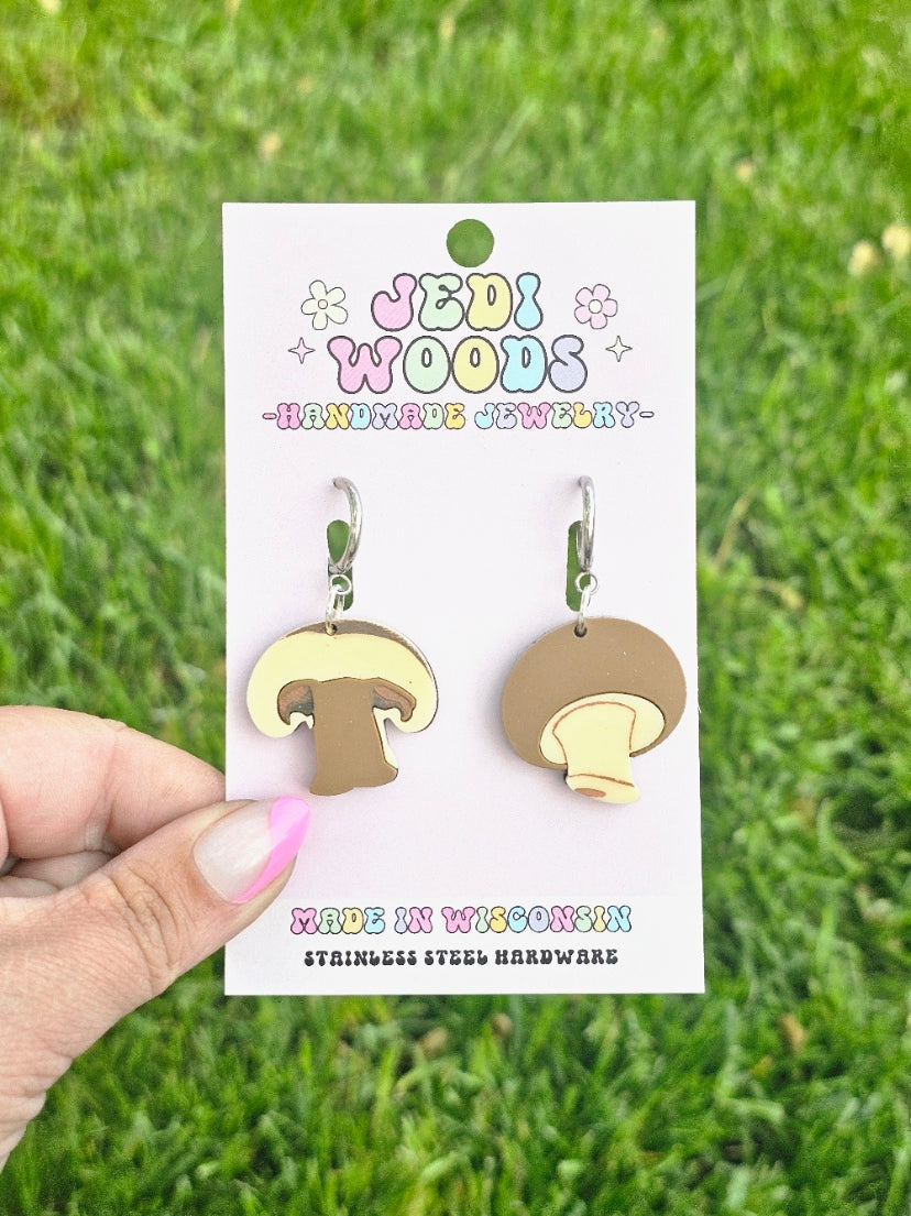 Dissected Mushroom Earrings