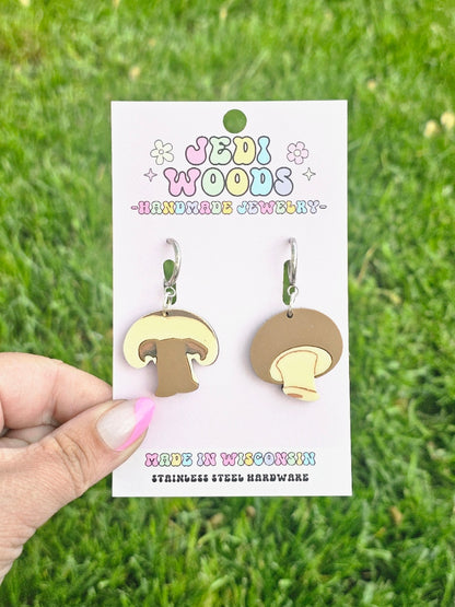 Dissected Mushroom Earrings