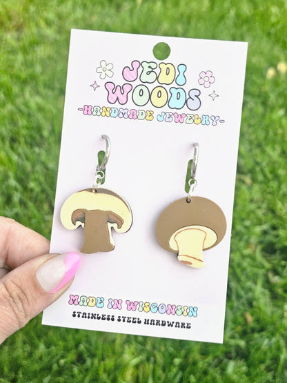 Dissected Mushroom Earrings
