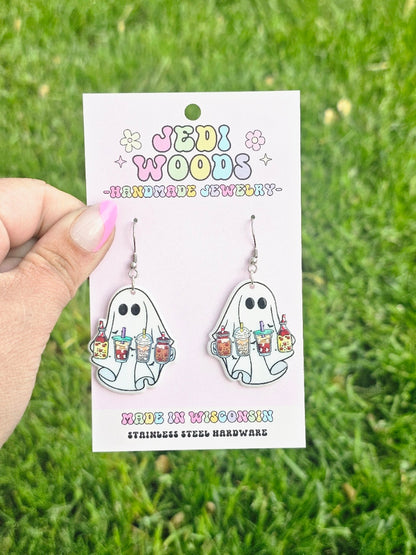 Boba Ghost Dangles
