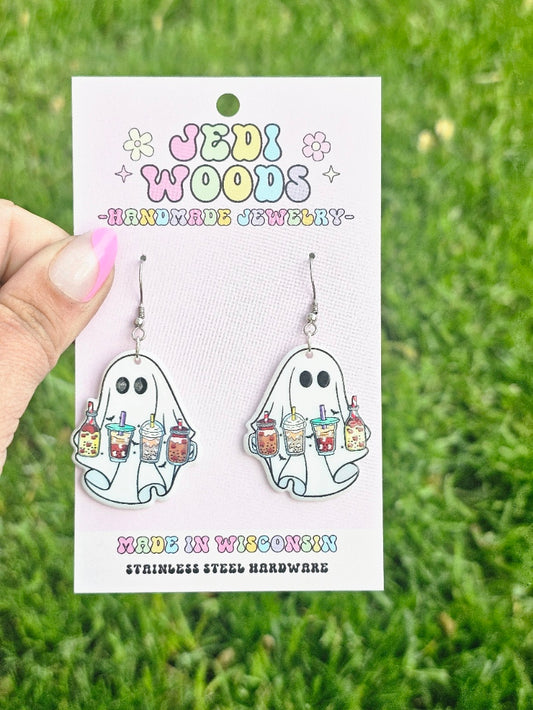 Boba Ghost Dangles